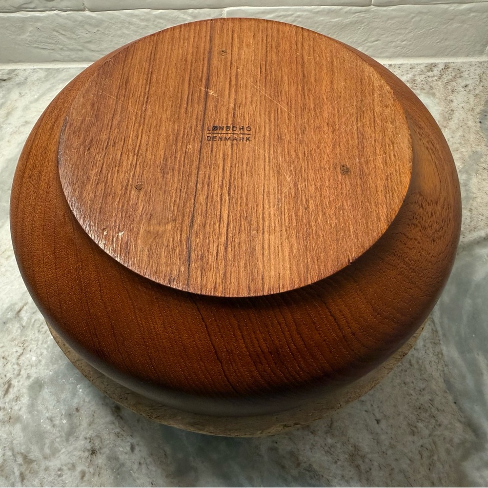 Lonborg Denmark Large Teak Bowl - Picture 7 of 7